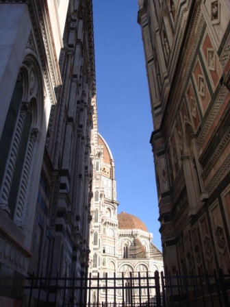 Peeking through the shadows in Florence